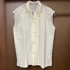 チャイナ服風　ブラウス　akagawa-ei 刺繍　トップス