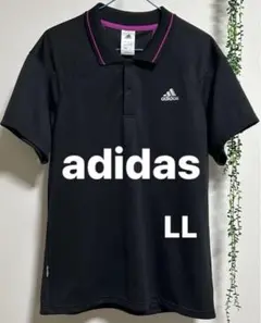 美品　アディダス　半袖ポロシャツ LL ブラック　 ポロ