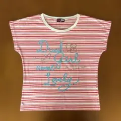 ゼビオスポーツ DUALGIRL フレンチスリーブ ボーダー Tシャツ 150
