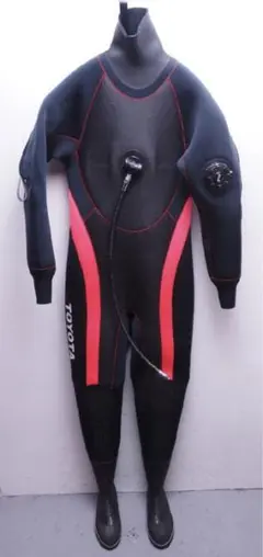 ドライスーツ 165cm、50kg、24cm、専用中圧ホース付き