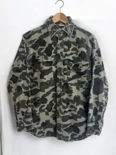 80s USA製 carhartt ダックハンターカモ シャモアクロスシャツ