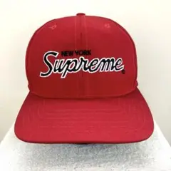supreme cap RED 赤　made in usa 【訳あり】