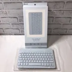 【未使用】薄型ワイヤレスキーボード 水色 Bluetooth対応 MAKER