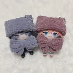 【パープル】にじぱぺっと　ぬい服　ぬい帽子　猫耳