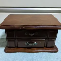 ダークブラウン 木製 アクセサリーケース