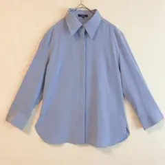 【ロペ】（M）大人カジュアル ゆったり シルエット 光沢感 比翼 ブラウス