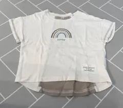 tete a tete 虹の刺繍 コットンTシャツ 100サイズ