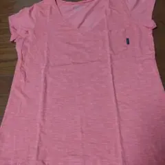 Columbia XL オレンジ Vネック Tシャツ