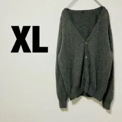 Vネックカーディガン カシミヤ　XL 大きいサイス　無地　シンプル　レディース