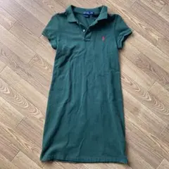 POLO シャツワンピース スモーキーグリーン XS