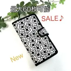 New・最大60枚可能大容量カードケース☆フラワー柄