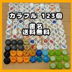 ペットボトルのフタ カラフル 123個
