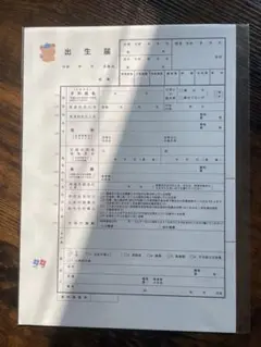 出生届と出生証明書セット