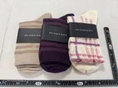 BURBERRY ソックス 3足セット 23-24cm