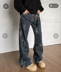 FreeZone デニム Mサイズ ダークブルー