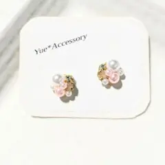 S-10　ハンドメイド☆ビジューピアス／イヤリング