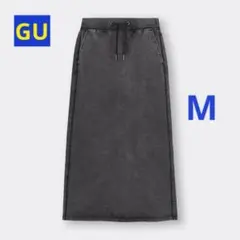 【タグ付】 GU ジーユー ウォッシュドスウェットマキシスカート