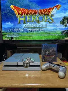 ドラゴンクエストヒーローズ PS4本体 シルバーコントローラー
