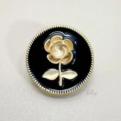 金色のバラ ピンバッチ
