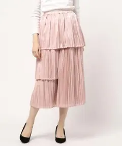 Maison de FLEUR 切替プリーツスカート