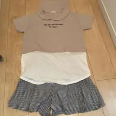 ALGY 重ね着風Tシャツ＆ショートパンツセット