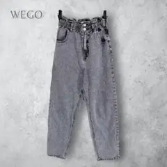 【WEGO ウィゴー】　ハイウエスト　デニムパンツ　テーパード　ブラック　黒