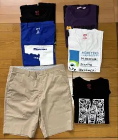ユニクロ　メンズショーツ & Tシャツ5枚