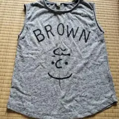 BROWNデザイン タンクトップ グレー
