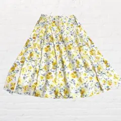 フェルゥ フレアスカート ギャザー 花柄 上品