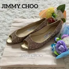JIMMY CHOO グリッター パンプス オープントゥ サイズ35 1/2