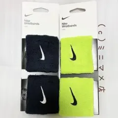 【新品】Nike リストバンド 紺色 & 緑色 2セット 合計4個セット