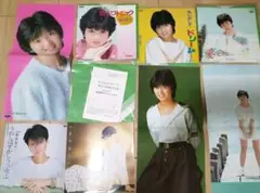 【レア☆バラ売り不可】桑田靖子シングルEPレコード4枚セットポスター付+EP1枚