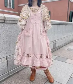 新品未使用　ピンクハウス　くまシリーズエプロンドレス