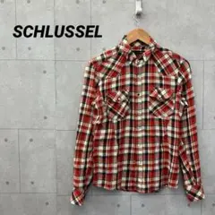 SCHLUSSEL シュリセル シャツ チェック マルチカラー サイズ2