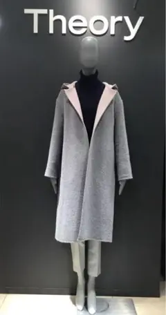 Theory セオリー フーデットコート グレー