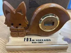 昭和レトロ キツネの置物時計
