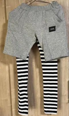 WASK ショートパンツとストライプレギンス 150サイズ