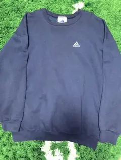 adidas ネイビー クルーネック トレーナー