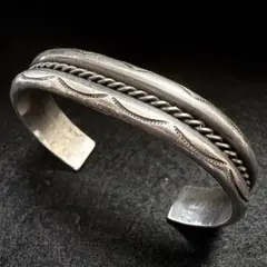 Navajo Old pawn ヘビーツイストバングル インディアンジュエリー