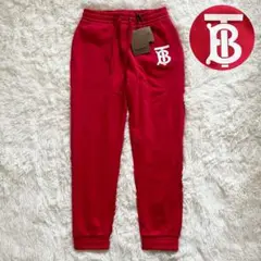 BURBERRY 赤 スウェットパンツ 6Y110cm 正規 20SS BURBERRY バーバリー ロンドン イングランド Riccardo