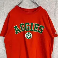 ラッセルアスレティック　チームロゴプリント　オレンジTシャツ M