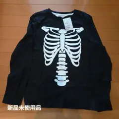 H&M　人体肋骨柄ロングTシャツ