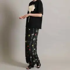 ✨美品✨アキラナカ 別注 フラワープリントパンツ ワイドパンツ 花柄 総柄