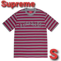 S/supreme シュプリーム Stripe Appliqué S/S Top