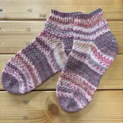 手編み靴下⑦サマーソックス 23〜24センチ　ハンドメイド
