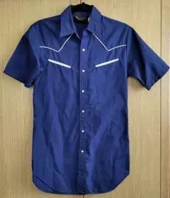 ウェスタンシャツ　ヴィンテージ　ネイビー　Stockman