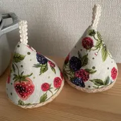 三角鍋つかみ　2個セット　ベリー　berry