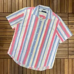 NAUTICA ノーティカ マルチストライプ 半袖 シャツ