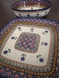 ポーリッシュポタリー 同柄 2点セット