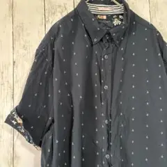 US古着 CACTUS MAN アンカー柄 半袖シャツ XXL